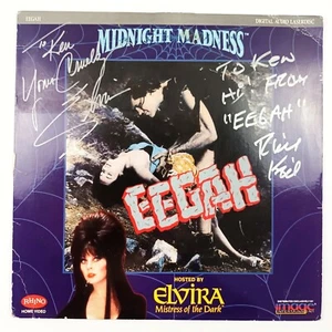 EEGAH: MIDNIGHT MADNESS LASERDISC. SIGNED BY ELVIRA & RICHARD KIEL. NTSC. TESTED - Photo 1/7