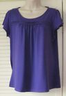 MARKS & SPENCER T/SHIRT/top size 12, PURPLE, s/sleeves -stretch vgc