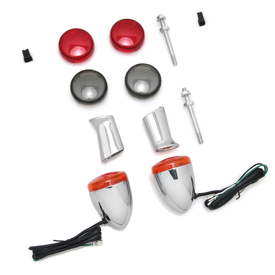 Bullet Rear Turn Signal Indicator Brake running Lights For Harley Sportster Dyna - Image 1 of 4