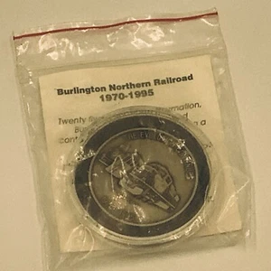 Burlington Northern 1970-1995 25th Anniversary Münze Zug Transport Eisenbahn - Bild 1 von 4