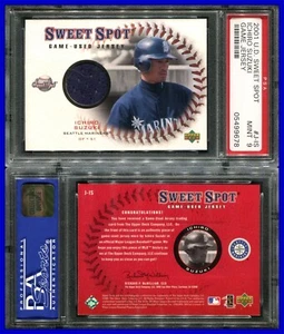 PSA 9 2001 Sweet Spot Game Jersey #JIS Ichiro Suzuki RC Seattle Mariners - Picture 1 of 1