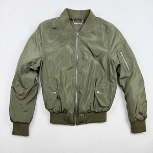 Joujou Nylon Bomber Flight Jacket Size XS Womens Olive Green - Picture 1 of 8