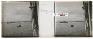 Barche, Bordeaux, Piastra In Vetro Stereo, Positivo Nero E Bianco 4,5x10,7 Cm - Foto 1 di 2