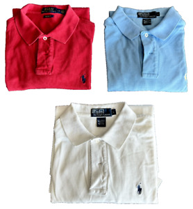 Ralph Lauren Polo SS Shirts Size L - (3) Red/Light Blue/White