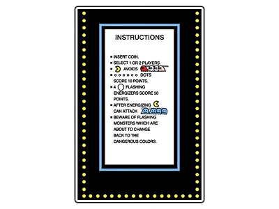#1006 Pac Man Arcade Machine Instructions Retro Gaming Sticker Waterproof Vinyl