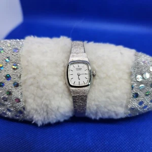 Orologio da polso donna VINTAGE CITIZEN 16mm cinturino tono argento quadrante quadrato quarzo - Foto 1 di 11