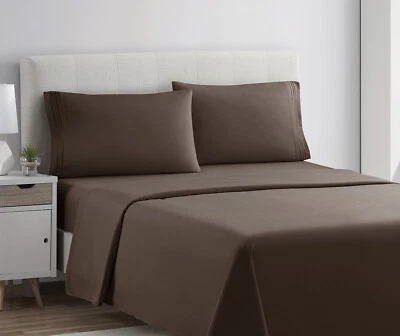Conjunto de lençóis de cama 1800 Series 4 peças luxo hotel ultra macio bolso profundo conjunto de lençóis - Imagem 1 de 4