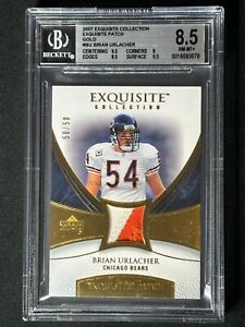 2007 Exquisite Collection Patch Gold Brian Urlacher BGS Graded Card Bears /50 SP