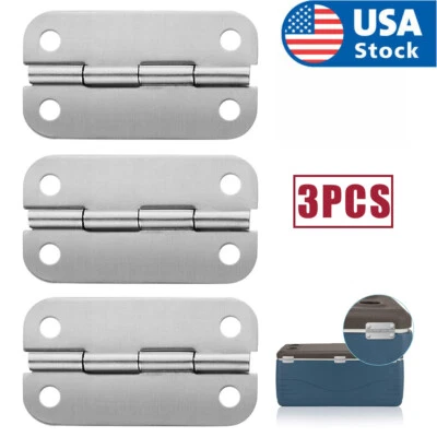 3 PCS Cooler Hinges for Igloo Ice Chests, Stainless Steel Hinges Replacement
