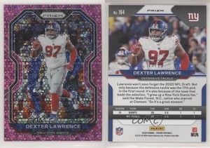 2020 Panini Prizm No Huddle Pink Prizm /15 Dexter Lawrence #164
