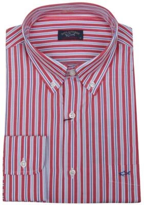 PAUL & SHARK YACHTING Men's Long Sleeve Dress Formal Shirt Size 42 16.5" Striped - Image 1 of 4