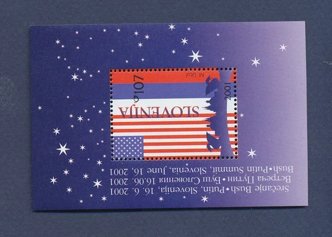 SLOVENIA - Scott 463 - MNH S/S - Flag - 2001 Cover