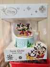 Disney Store Mickey Minnie Snow Globe 2015 Christmas Retro Vintage Antique
