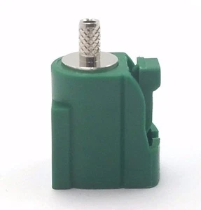 10pcs Automotive Fakra SMB Connector Straight Jack Crimp RG174 Green Code E TV1 - Picture 1 of 9