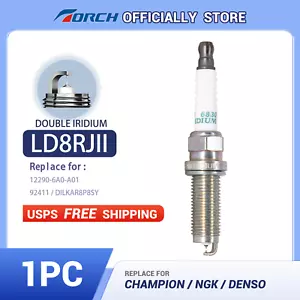 LD8RJII Double Iridium Spark Plug Replacement for 92411 / DILKAR8P8SY TORCH OEM - Foto 1 di 11
