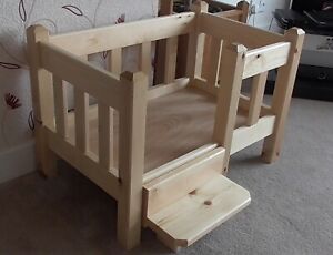 Solid Wooden Cat Bed With Detachable Step