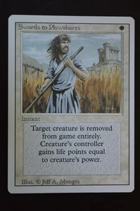 Magic The Gathering MTG SWORDS TO PLOWSHARES, Revised LP Lightly Played - Picture 1 of 2