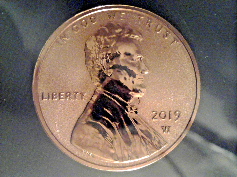 2019 W Lincoln Reverse Proof Penny. Read Description. - Image 1 of 4