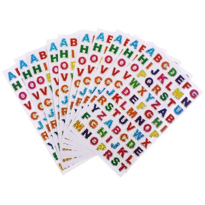  100 Pcs Letter and Number Stickers Colorful Letters Cartoon Alphabet - Image 1 of 4