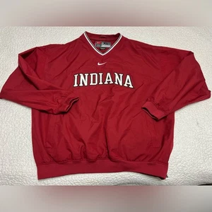 Vintage Indiana Hoosiers NIKE Team Center Swoosh Windbreaker Pullover Jacke XL - Bild 1 von 7