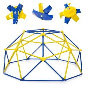 KLETTERKUPPEL 182 cm 6FT Klettergerüst Klettern Kinder 350 kg Stahl Garten Gelb - Bild 1 von 19