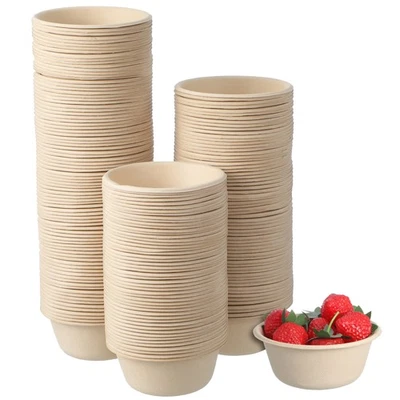  200 Stück kleine Pappschalen Suppe für Warmhaltebehälter mit Deckel to go - Bild 1 von 4