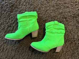Damenstiefel Cowboy Stiefel Neon Grün , Gr.39 - Bild 1 von 4