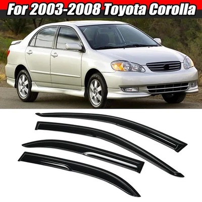 Para Toyota Corolla JDM 2003-2008 3D Estilo Mugen Cinta-On Protectores de Lluvia Visera de Ventana Foto 1 de 4