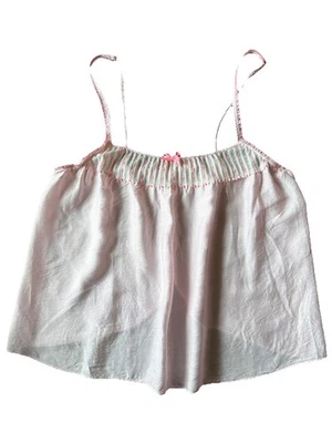 Usado en Excelente Condición Victoria’s Secret Rosa Pastel Roseta Encaje Recortado Dormir Cami Talla M Foto 1 de 4