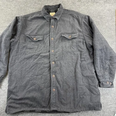 Red Head Jacket Mens Extra Large Gray Insulated Fleece Lined Shirt Shacket Work - Image 1 of 4