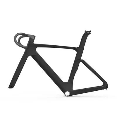 Disc Brake Road Bike Frameset with Aerodynamic Carbon Fiber Bicycle Handlebar - Image 1 of 4