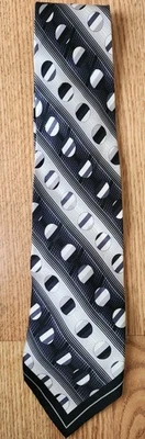 Corbata de vestir clásica Stacy Adams para hombre patrón de rayas de seda con accesorio Foto 1 de 3