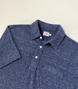 Camisa polo Faherty para hombre talla mediana manga corta jaspeado azul marino - Imagen 1 de 7