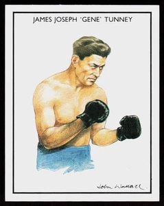 Tarjeta de boxeo Ideal Albums Boxing Greats Gene Tunney #24 1991 - Imagen 1 de 2