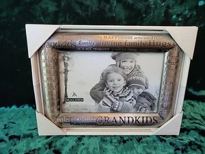 Malden Silver Grandkids 4x6 Picture Frame, New in Box - Picture 1 of 5