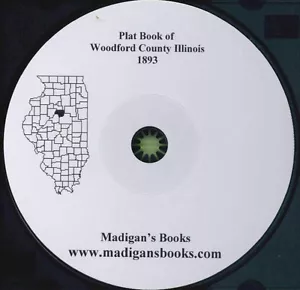 Woodford County Illinois 1891 Atlas Plat Genealogy history ElPaso Eureka IL CD - Picture 1 of 2