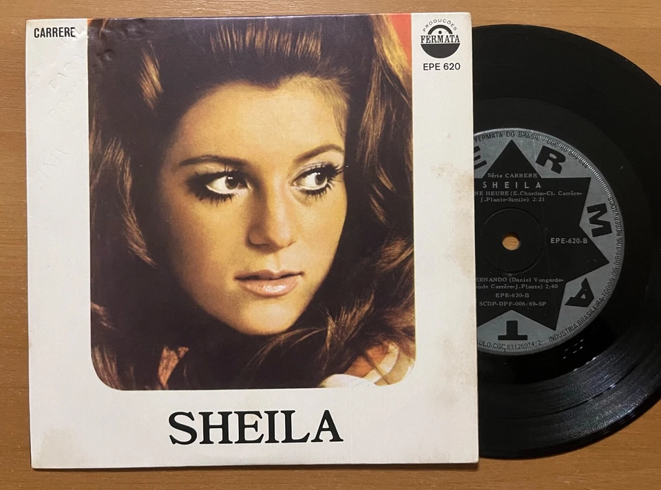 Sheila ‎– 7" EP 4 track  PROMO 1970  Picture Sleeve Unique Brazil - Image 1 of 4