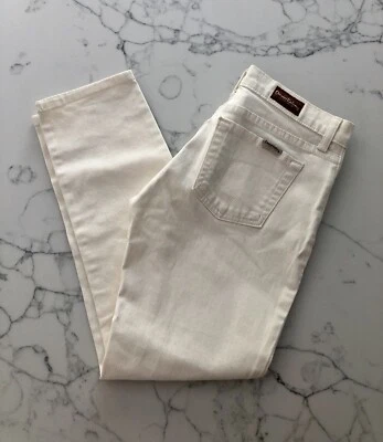 Pantalones de mezclilla blancos de pierna recta para mujer David Kahn talla 25 Foto 1 de 4