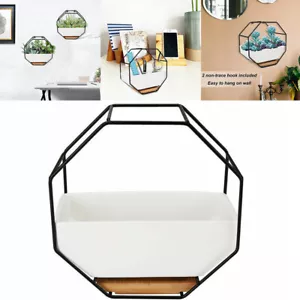 Ceramics Wall Hanging Planter Mounted Flower Pots Basket Decor Garden In/Outdoor - Picture 1 of 13