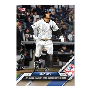 2024 Topps Now Card #51 - Juan Soto 1st Yankees Home Run Solar Eclipse - Foto 1 di 2