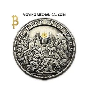 Moneta Meccanica Barca Romana Cyrpto Movimenti Montagne Hobo Nichel Dollaro Morgan - Foto 1 di 5