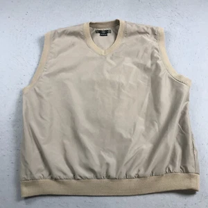 VINTAGE Nike Golf Vest Mens XL Brown Sleeveless Tiger Woods Swoosh 90s - Picture 1 of 12