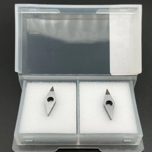 2Pcs VCGT110302 CBN Turning Inserts CNC Boron Nitride Diamond Inserts For Steel - Foto 1 di 6