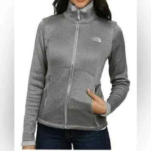 North Face Jacket Womens Medium Full Zip Long Sleeve Outdoors Gray - Picture 1 of 10