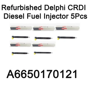 A6650170121 Delphi CRDI Fuel Diesel Injector 5pcs for Ssangyong Rexton EURO 3 - Picture 1 of 2