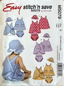 Easy Stitch N Save M5079 Infant Dress Bottoms Hat Pattern Size S-XL Uncut - Picture 1 of 2