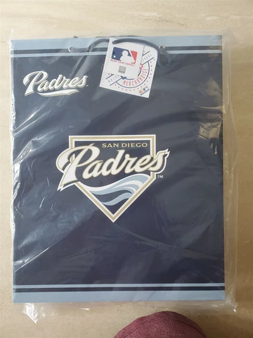 PSG New MLB 12.5X15.5" GIFT BAGS Lot x12 Wave Plate Logo San Diego Padres Cover