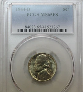 1944d Jefferson Nickel PCGS MS65FS (3267) - Picture 1 of 3