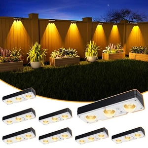 Solar Fence Lights Outdoor Waterproof Led, 100 Lumens Solar Lights for Fence ... - Picture 1 of 6