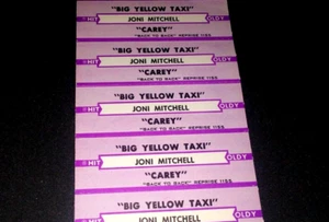 JUKEBOX STRIP (1) JONI MITCHELL Big Yellow Taxi/ Carey 45-L@@K! - Bild 1 von 1